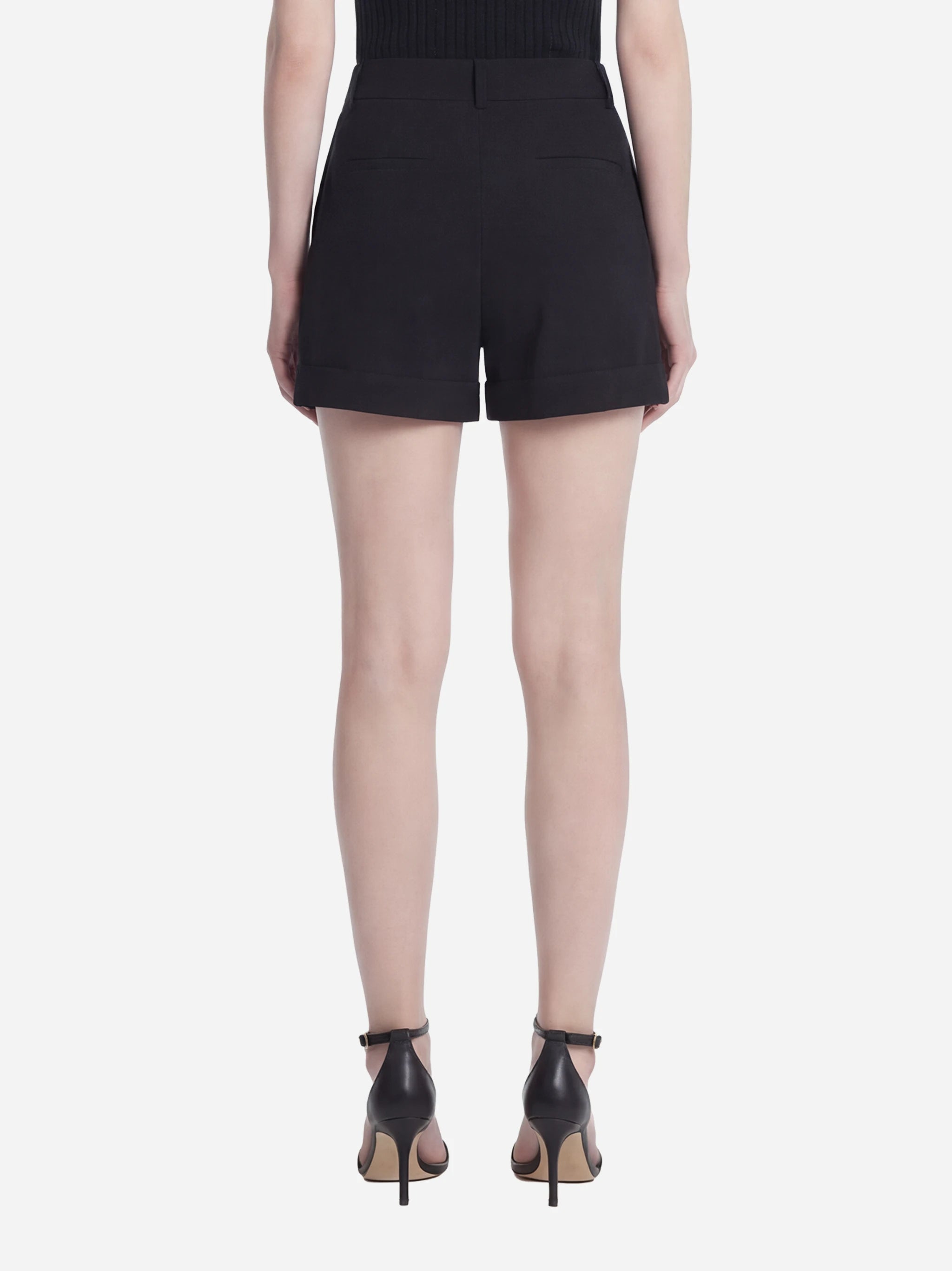 Shorts in crepe leggero nero