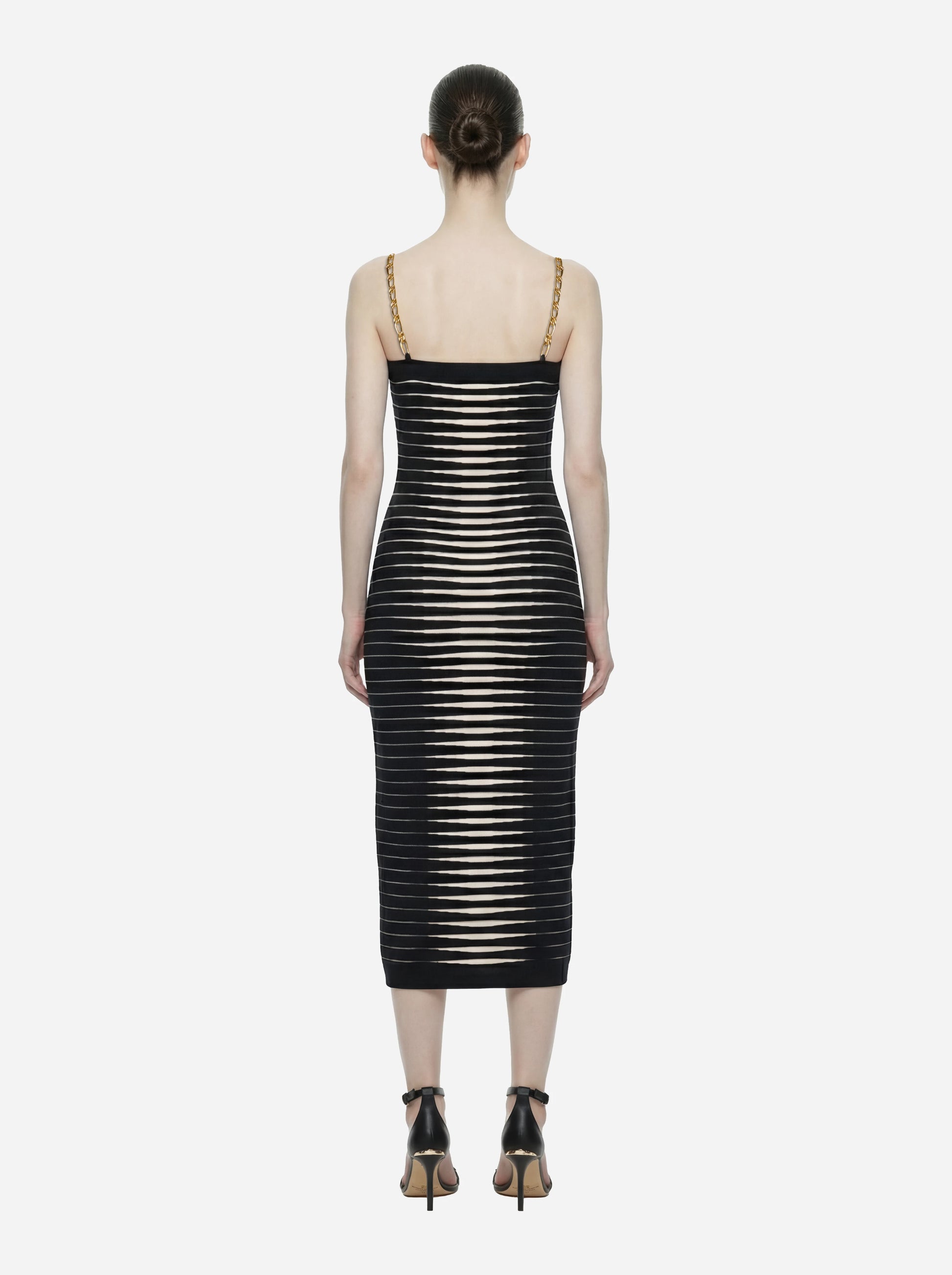 Abito in maglia con zebra jacquard