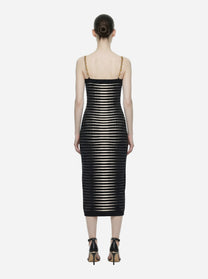 Abito in maglia con zebra jacquard