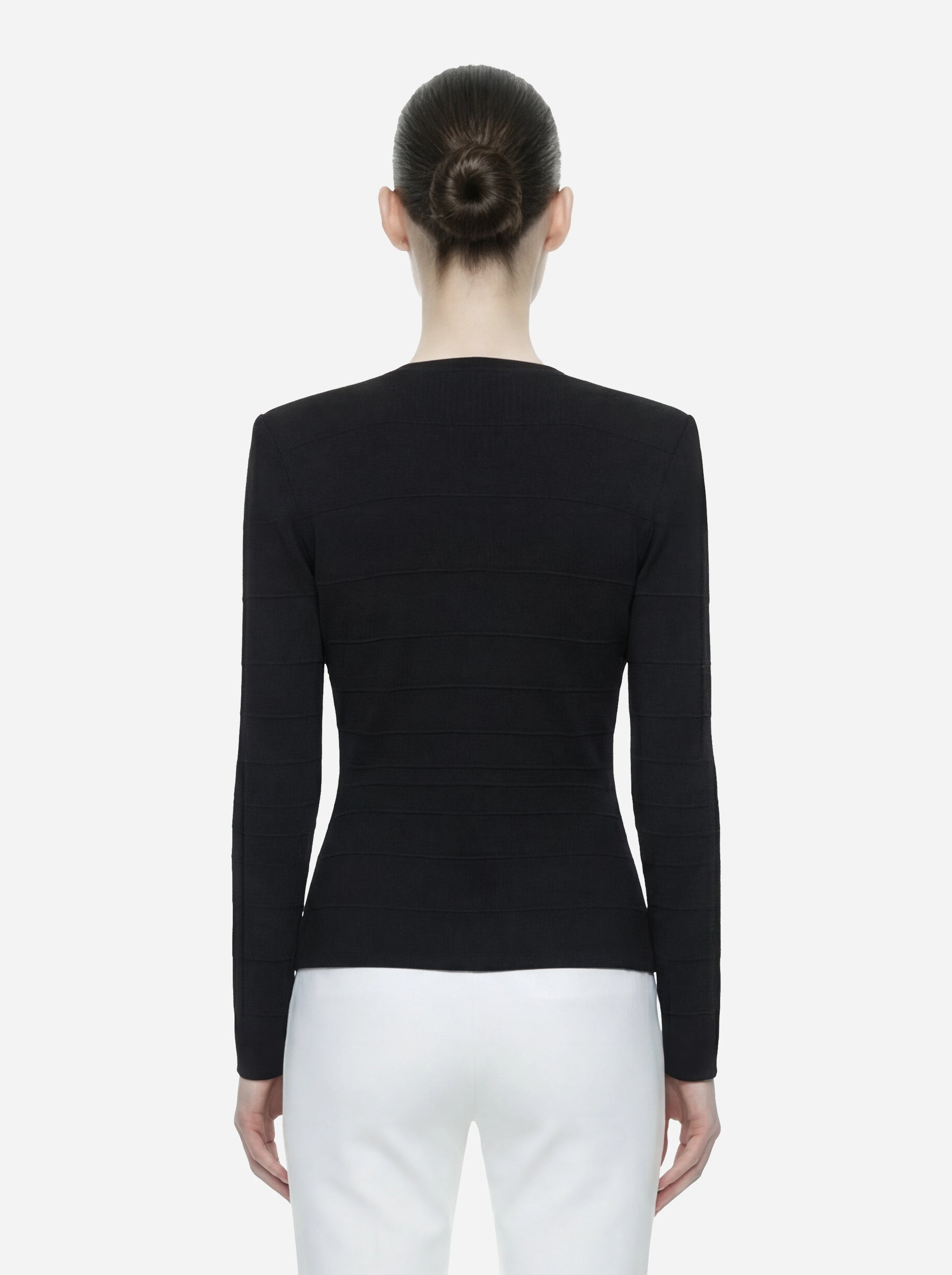 Giacca in maglia con bande a righe