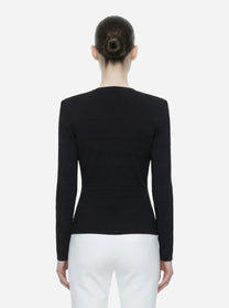 Giacca in maglia con bande a righe