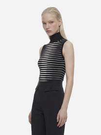 Top in maglia a righe degradé