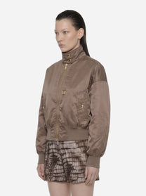 Bomber in nylon beige