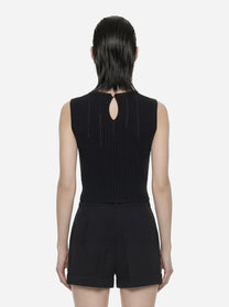 Top in maglia con dettaglio gioiello