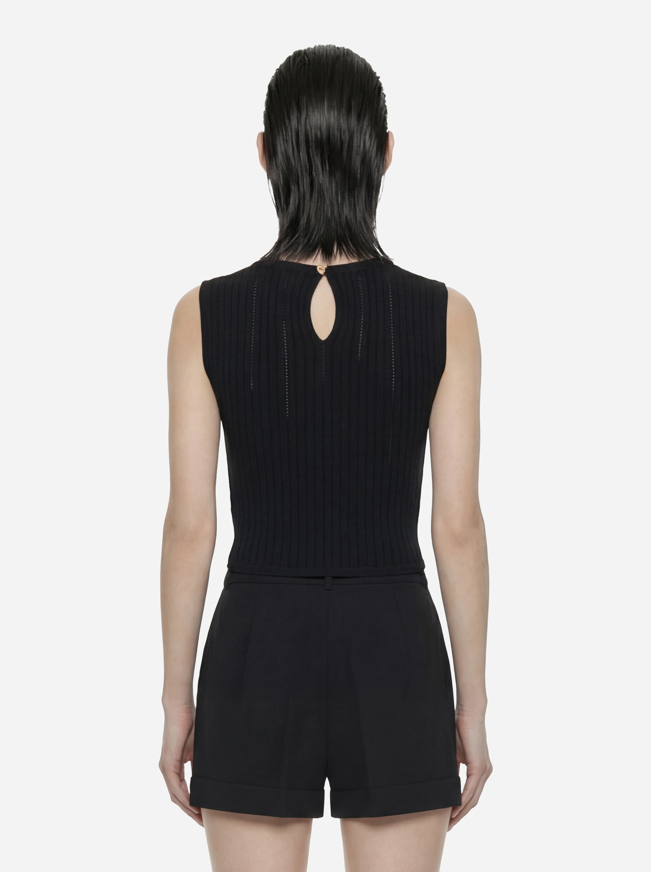Top in maglia con dettaglio gioiello