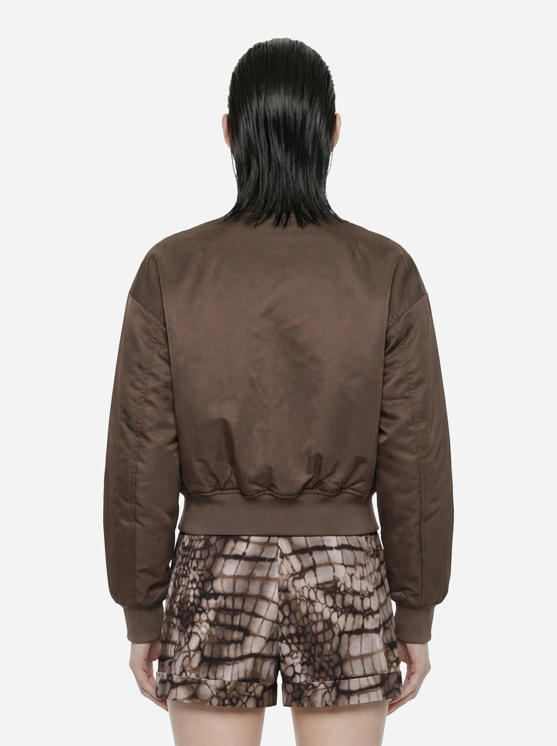 Bomber in nylon beige