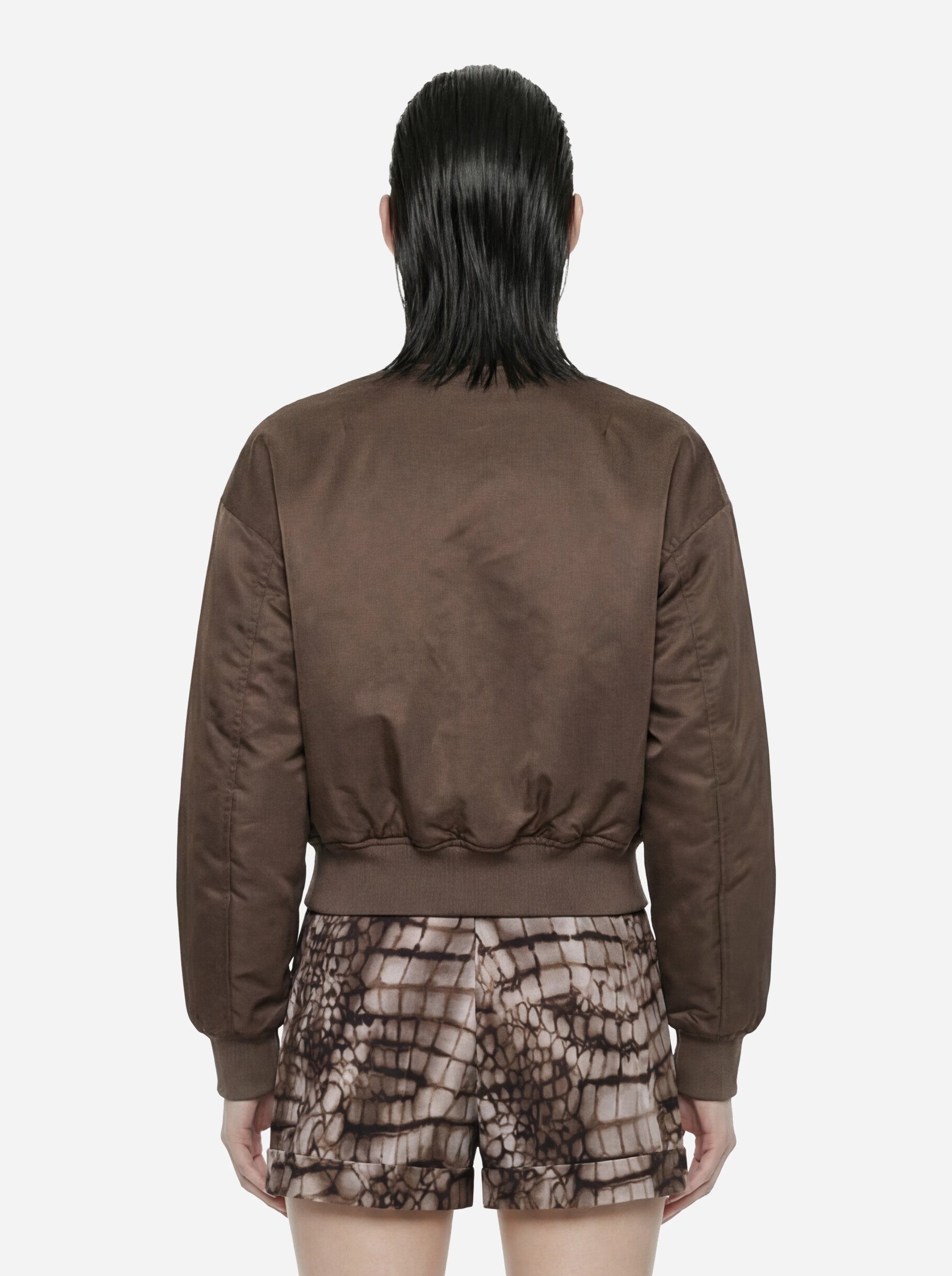 Bomber in nylon beige
