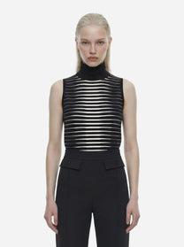 Top in maglia a righe degradé