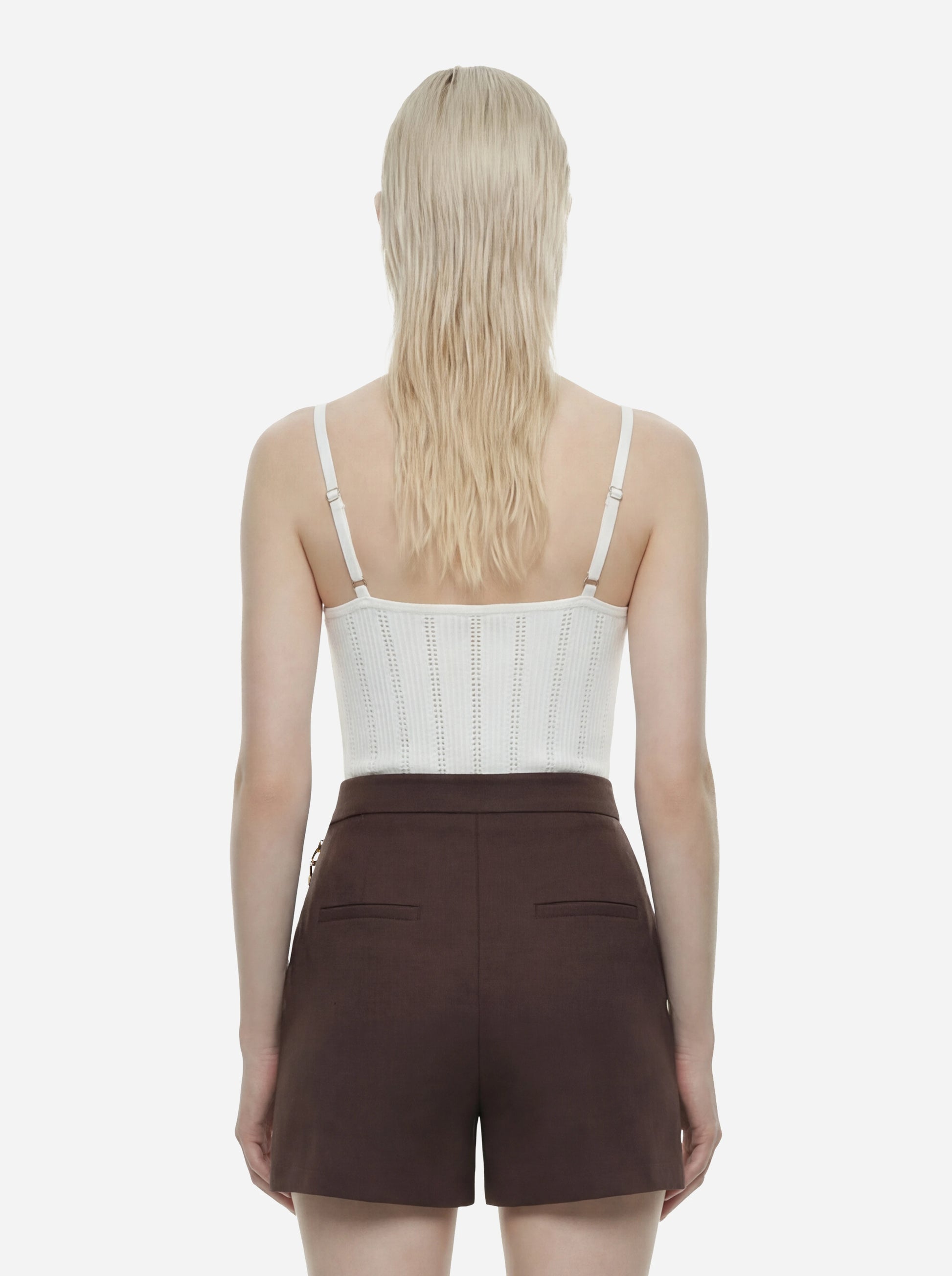 Body bianco in maglia à jour