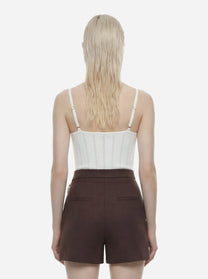 Body bianco in maglia à jour