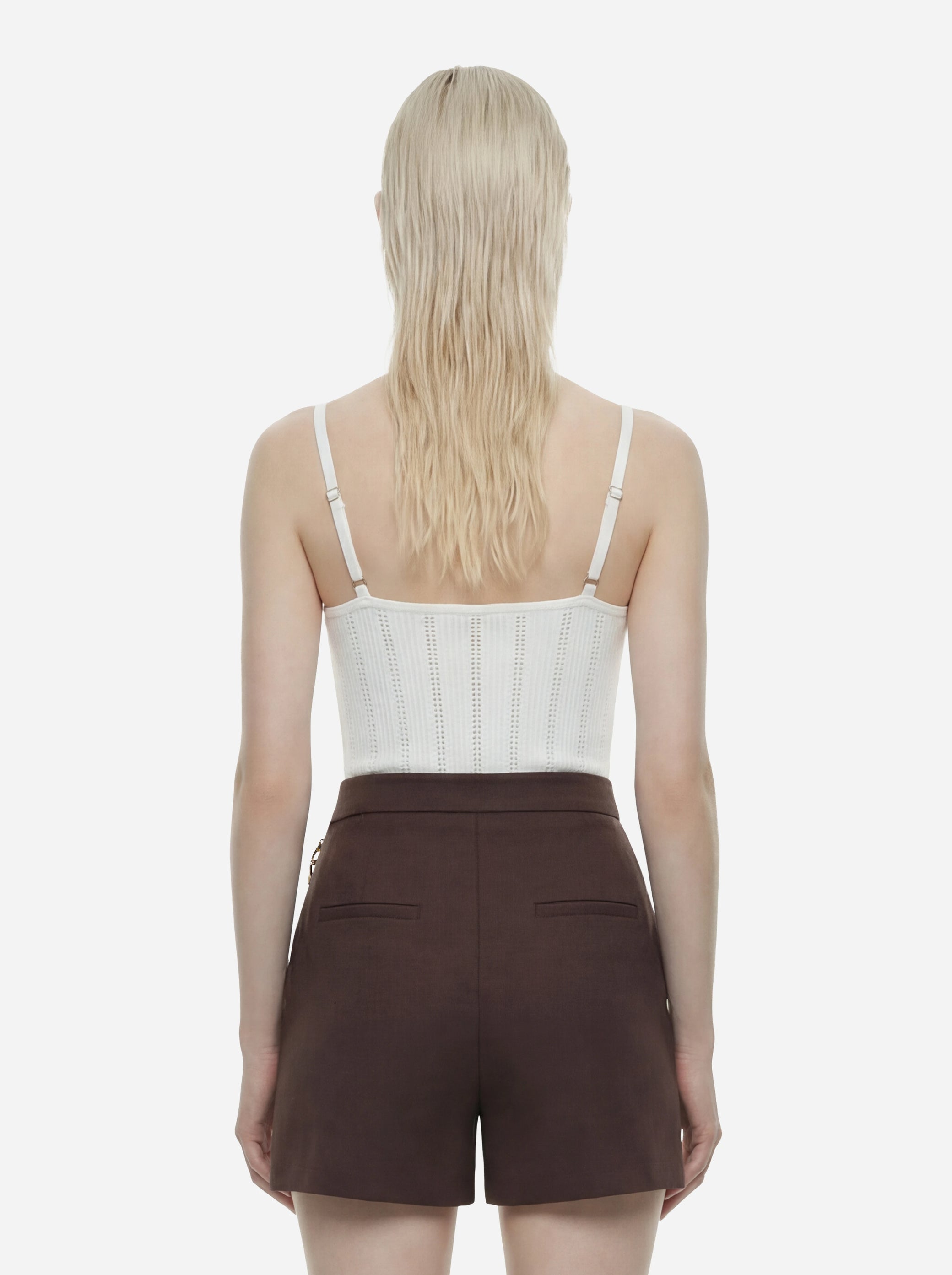 Body bianco in maglia à jour