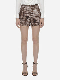 Shorts in jersey leggero con stampa alligatore