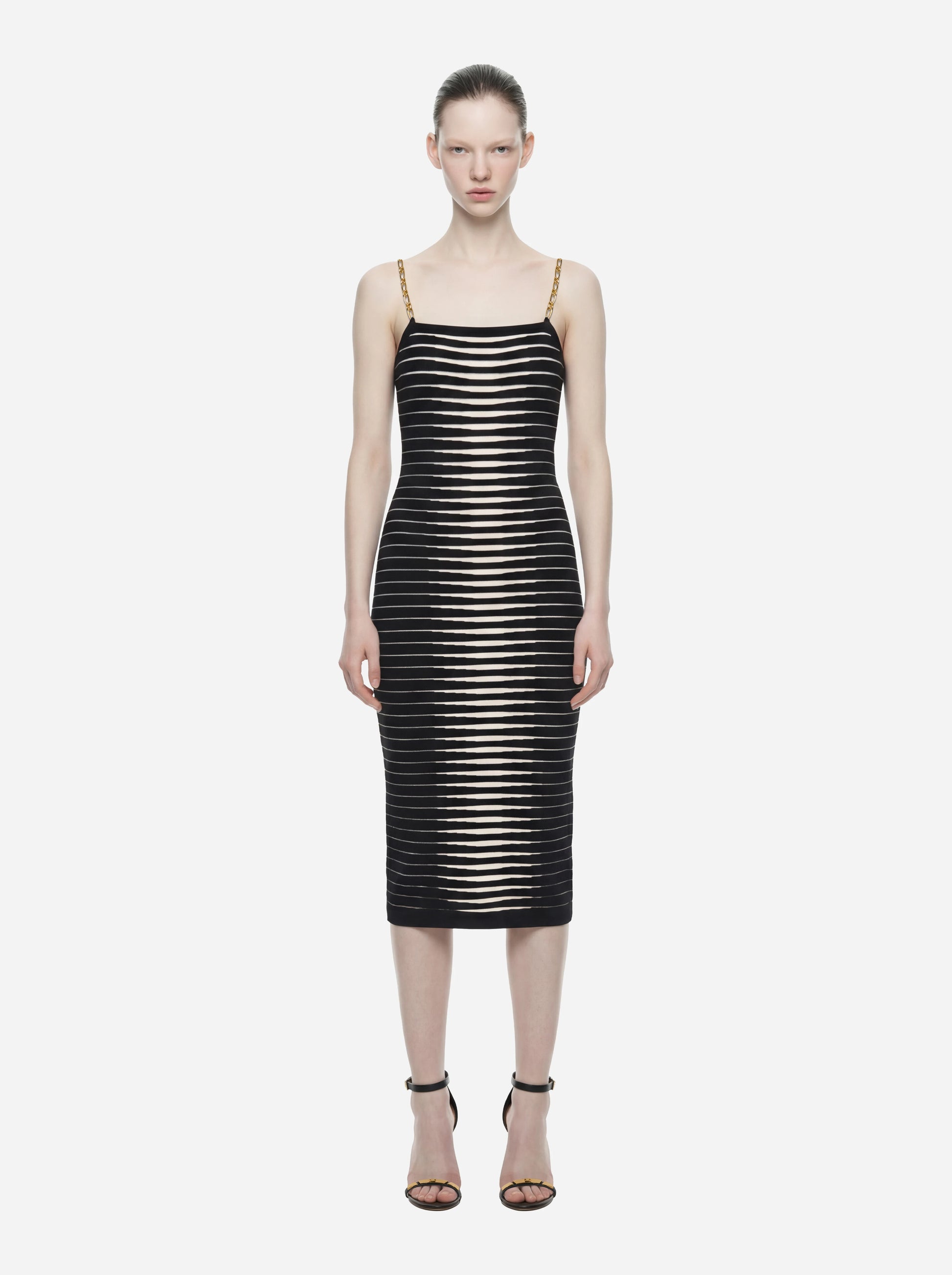 Abito in maglia con zebra jacquard