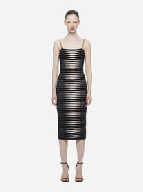 Abito in maglia con zebra jacquard