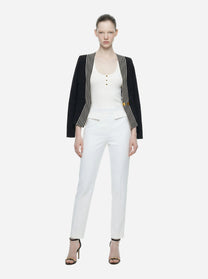 Giacca in maglia con bande a righe