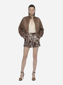 Bomber in nylon beige