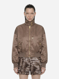 Bomber in nylon beige