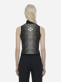 Top in maglia a righe degradé