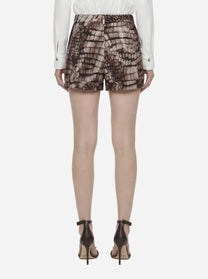 Shorts in jersey leggero con stampa alligatore
