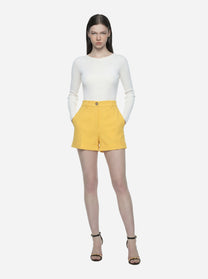 Body in maglia bianco con trasparenze