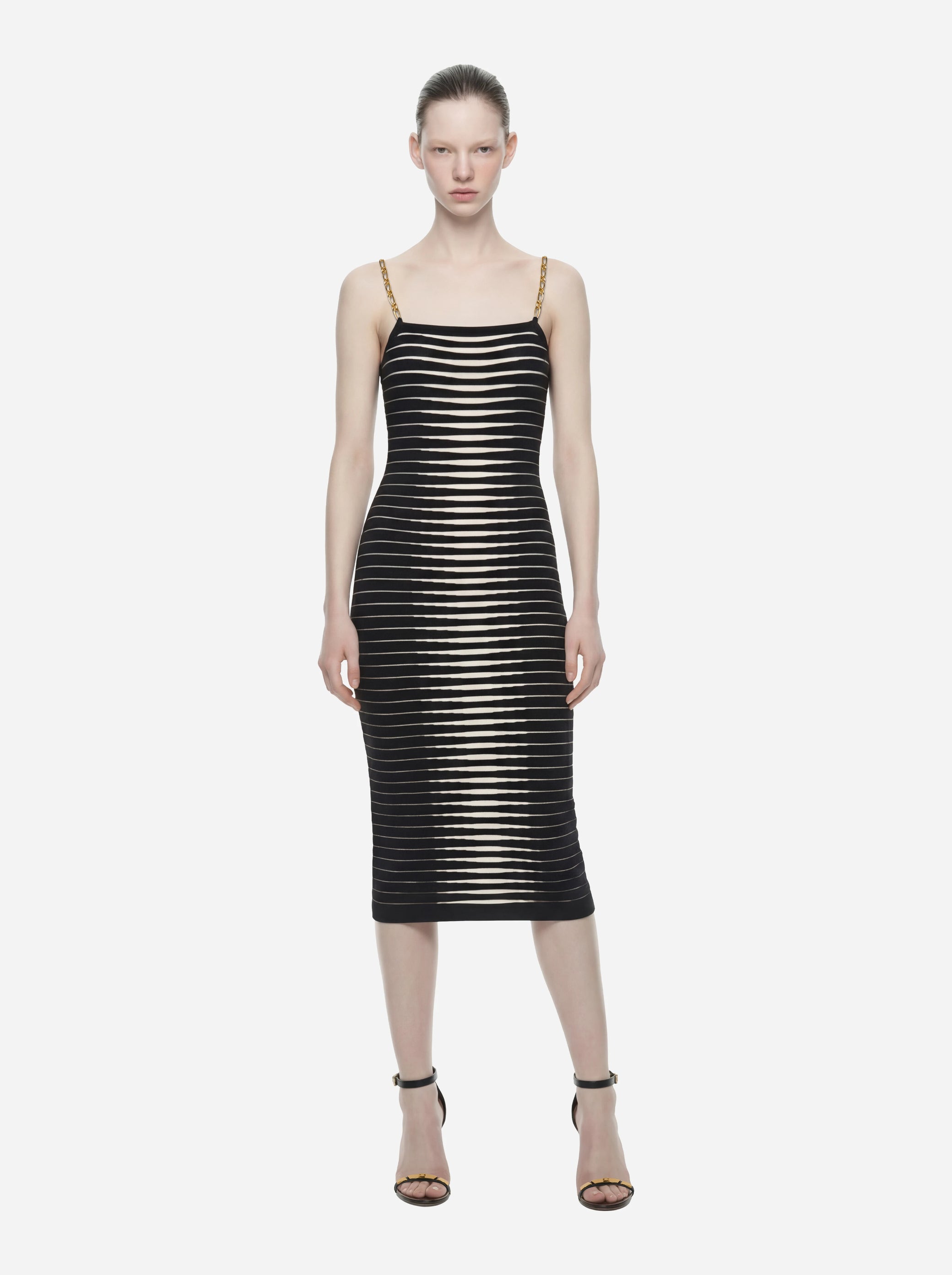 Abito in maglia con zebra jacquard