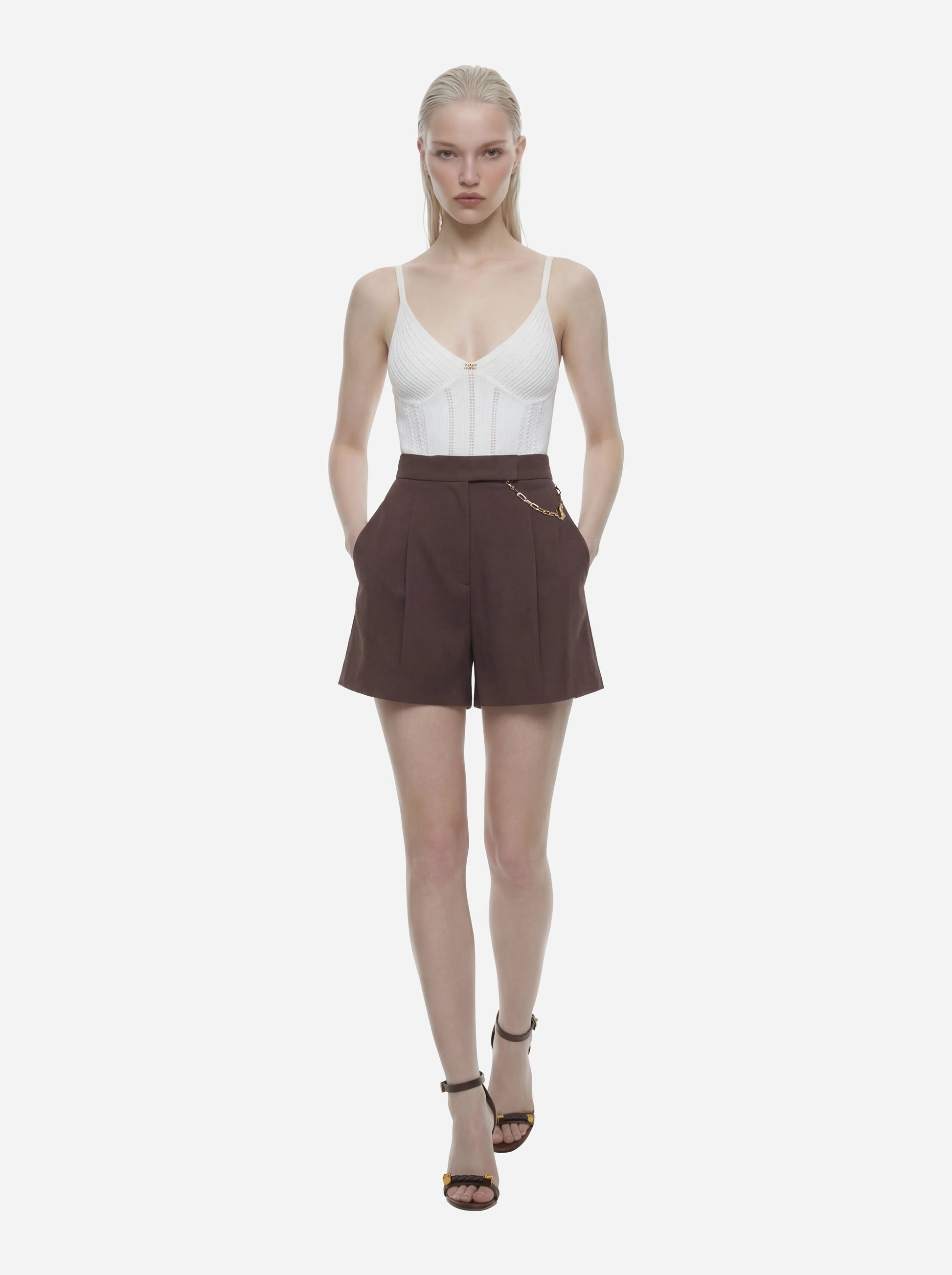 Body bianco in maglia à jour