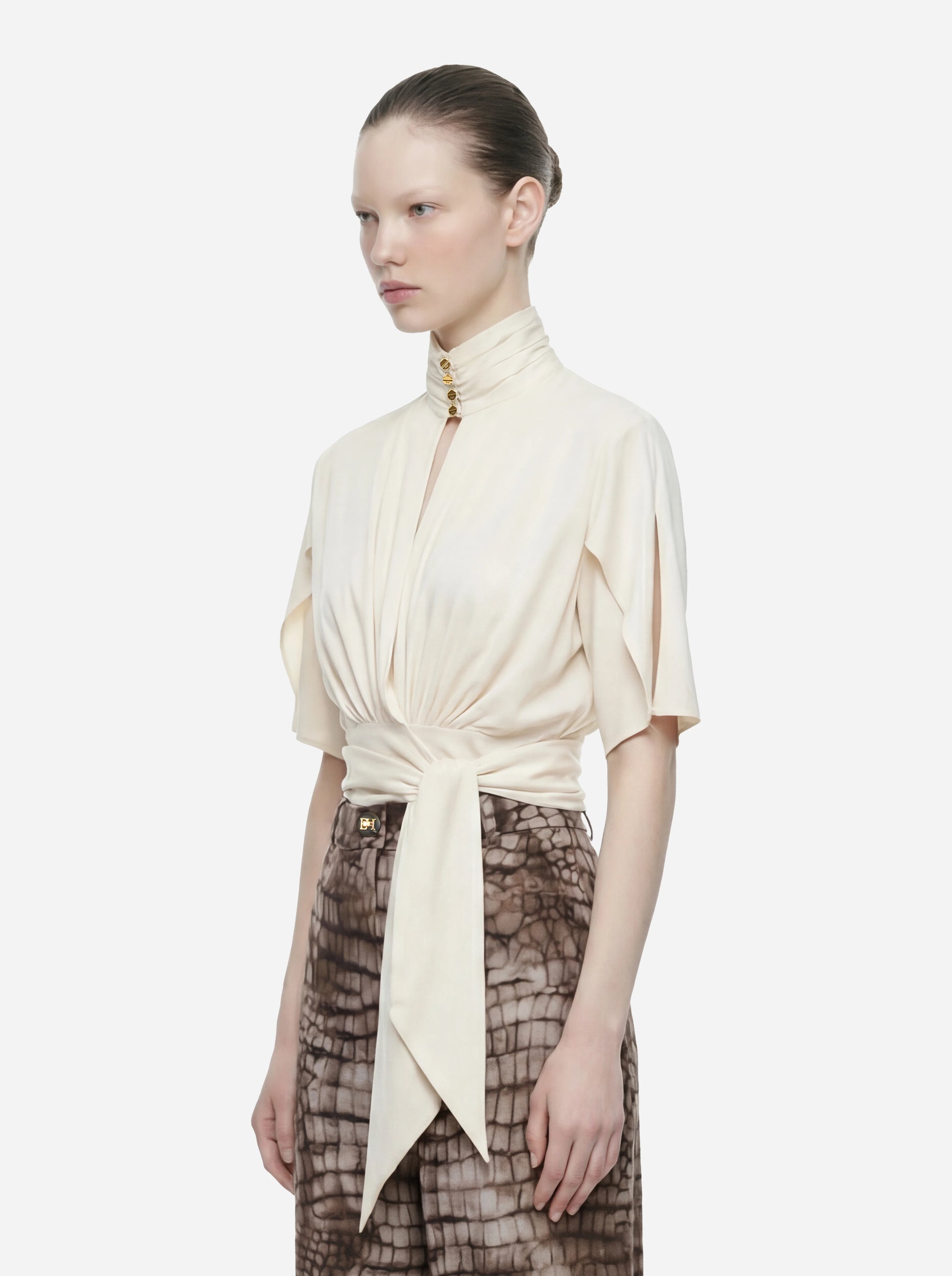 Blusa in georgette di viscosa