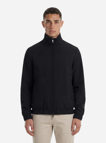 Bomber in nylon stretch nero