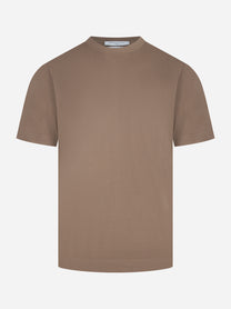 T-shirt slim in cotone beige
