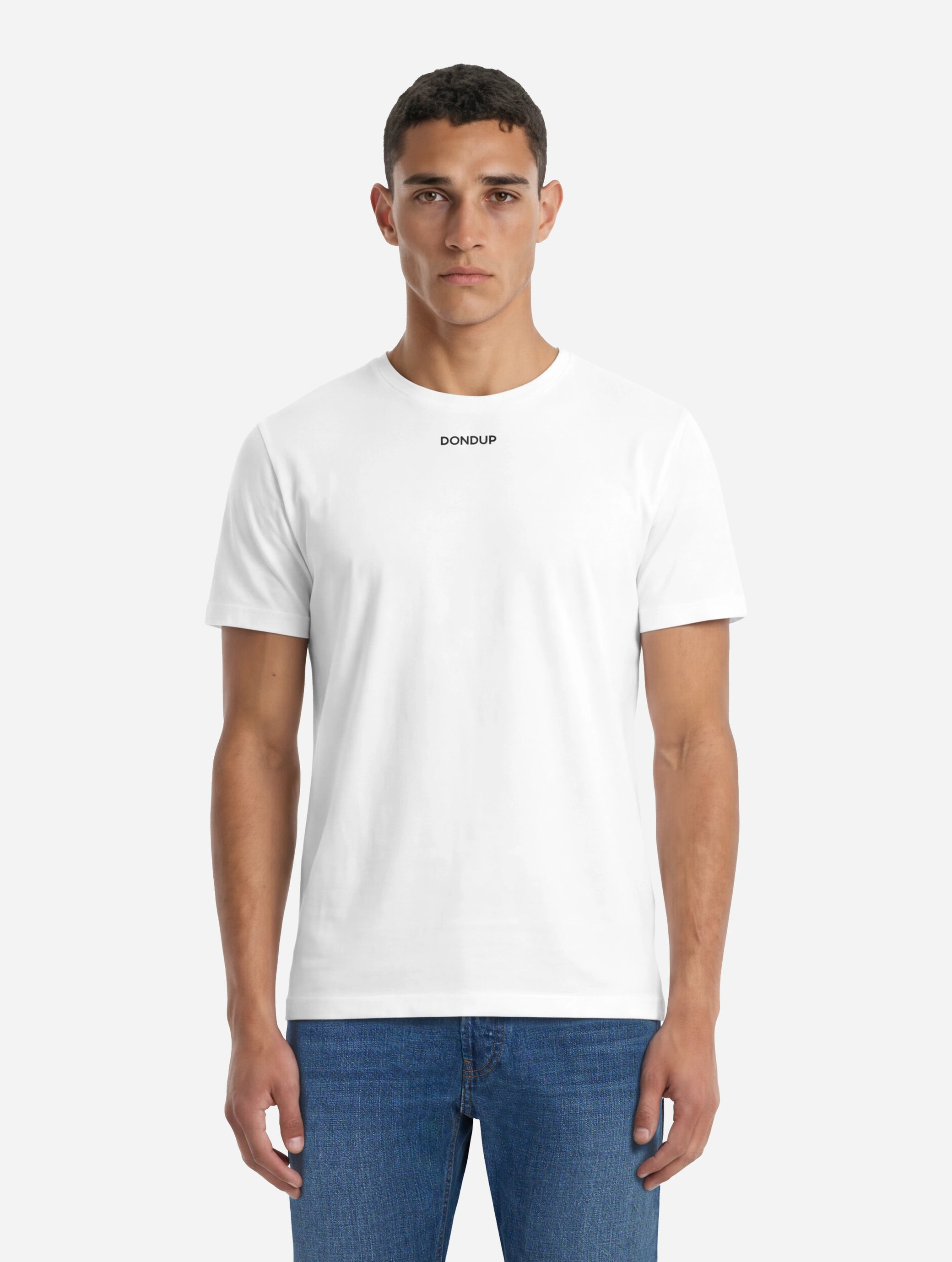 T-shirt bianca manica corta con logo