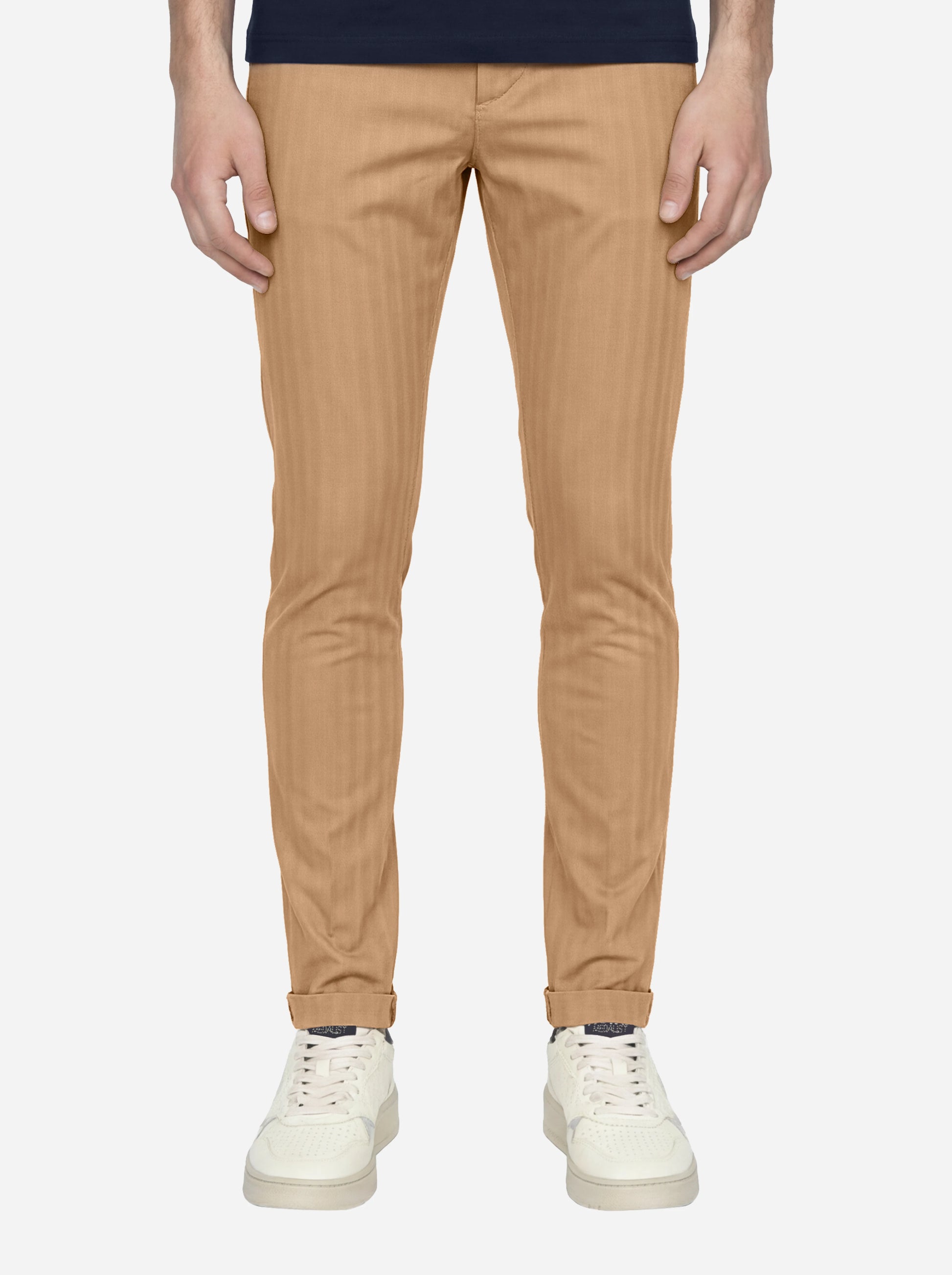 Pantalone gaubert in cotone stretch beige