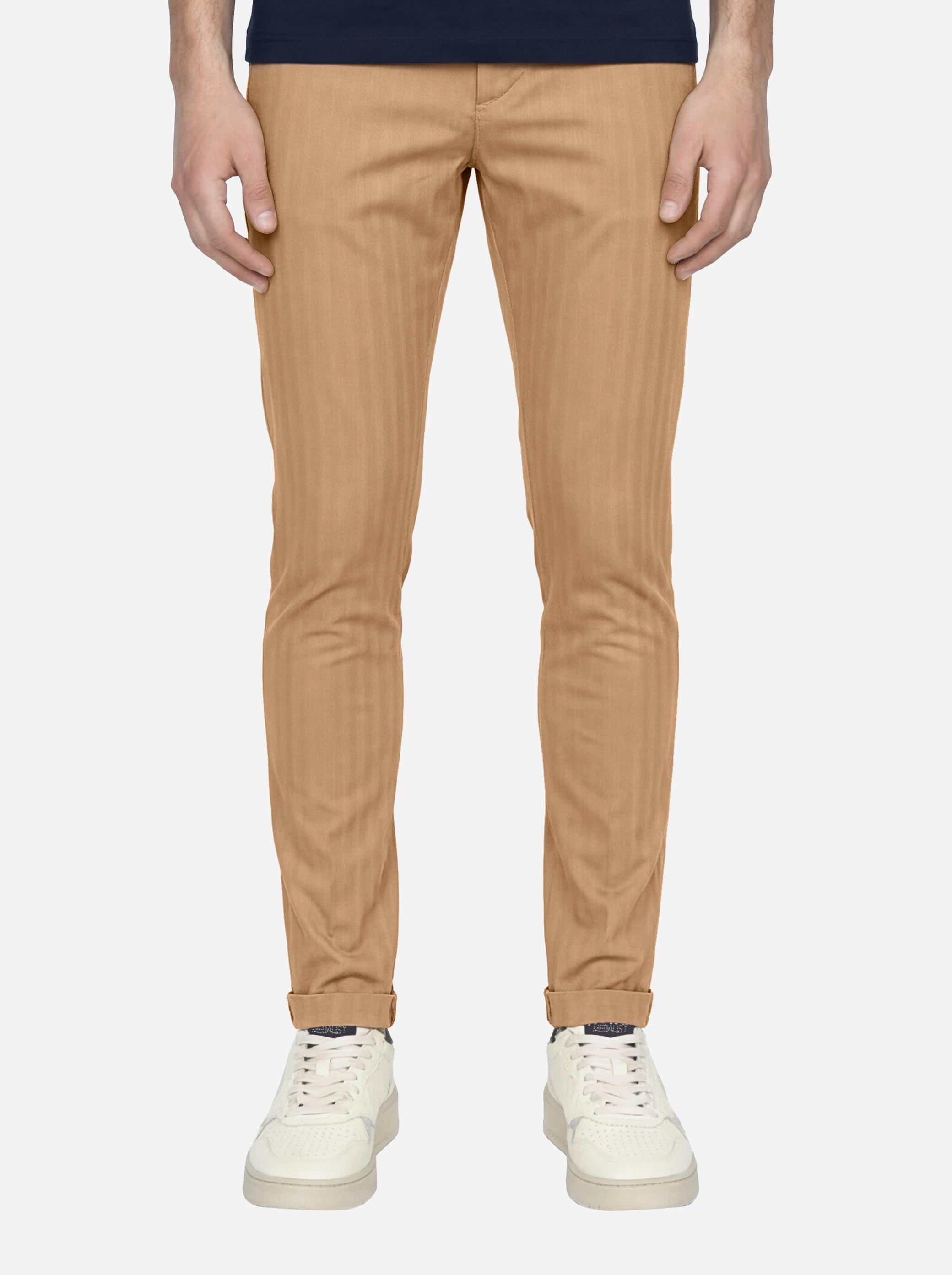 Pantalone gaubert in cotone stretch beige