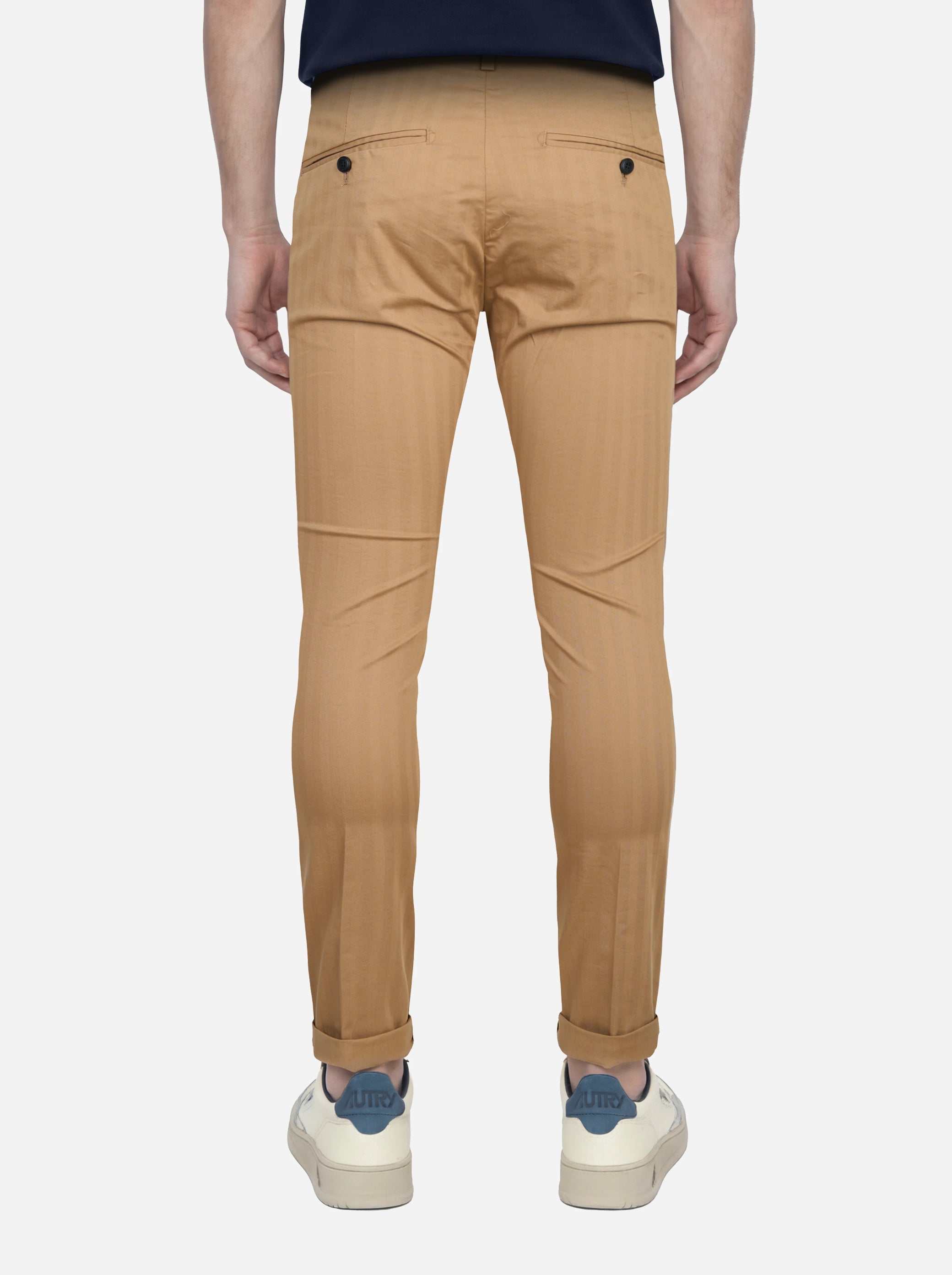 Pantalone gaubert in cotone stretch beige