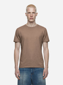 T-shirt slim in cotone beige