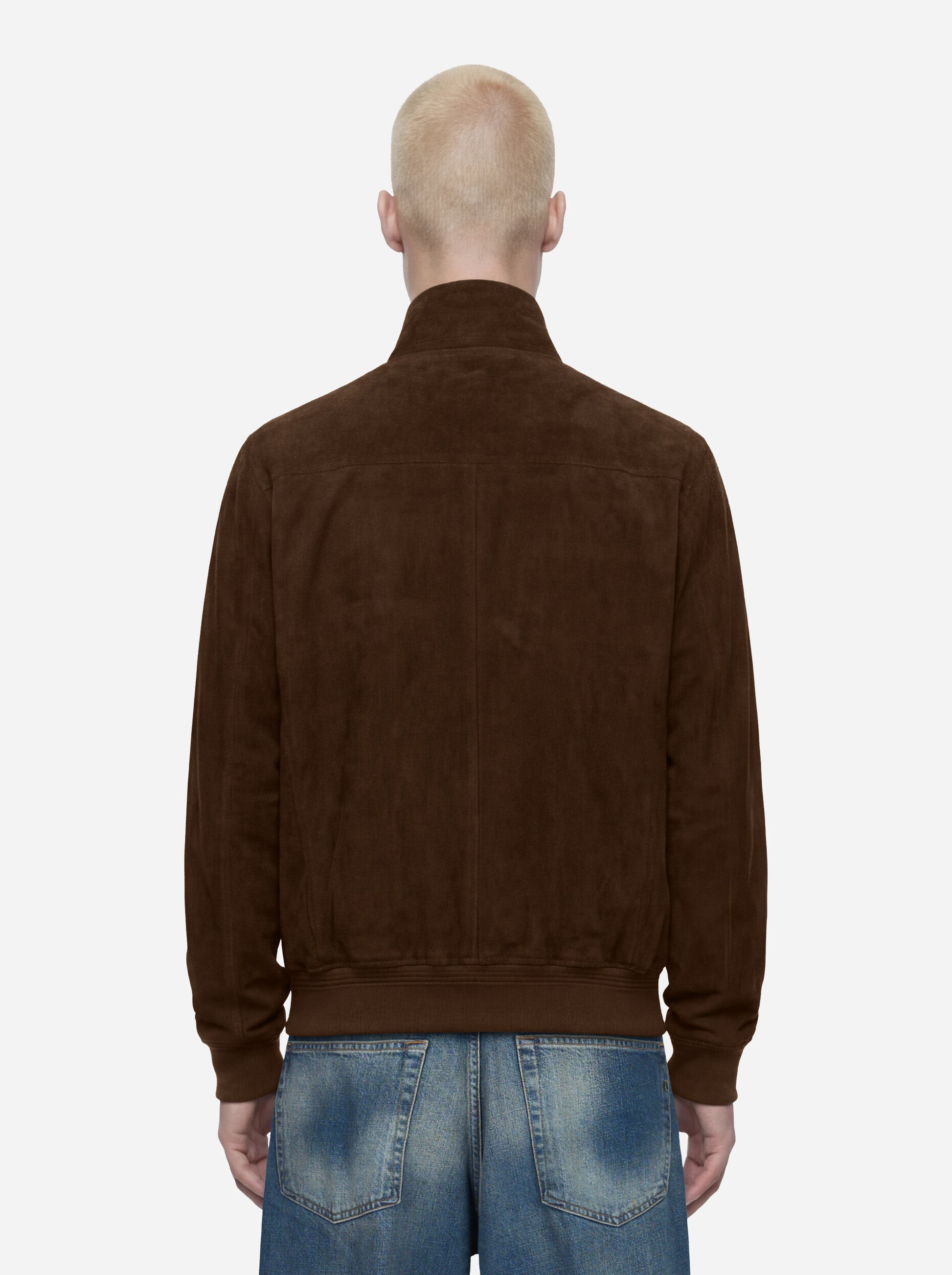 Bomber Jeff in pelle scamosciata marrone