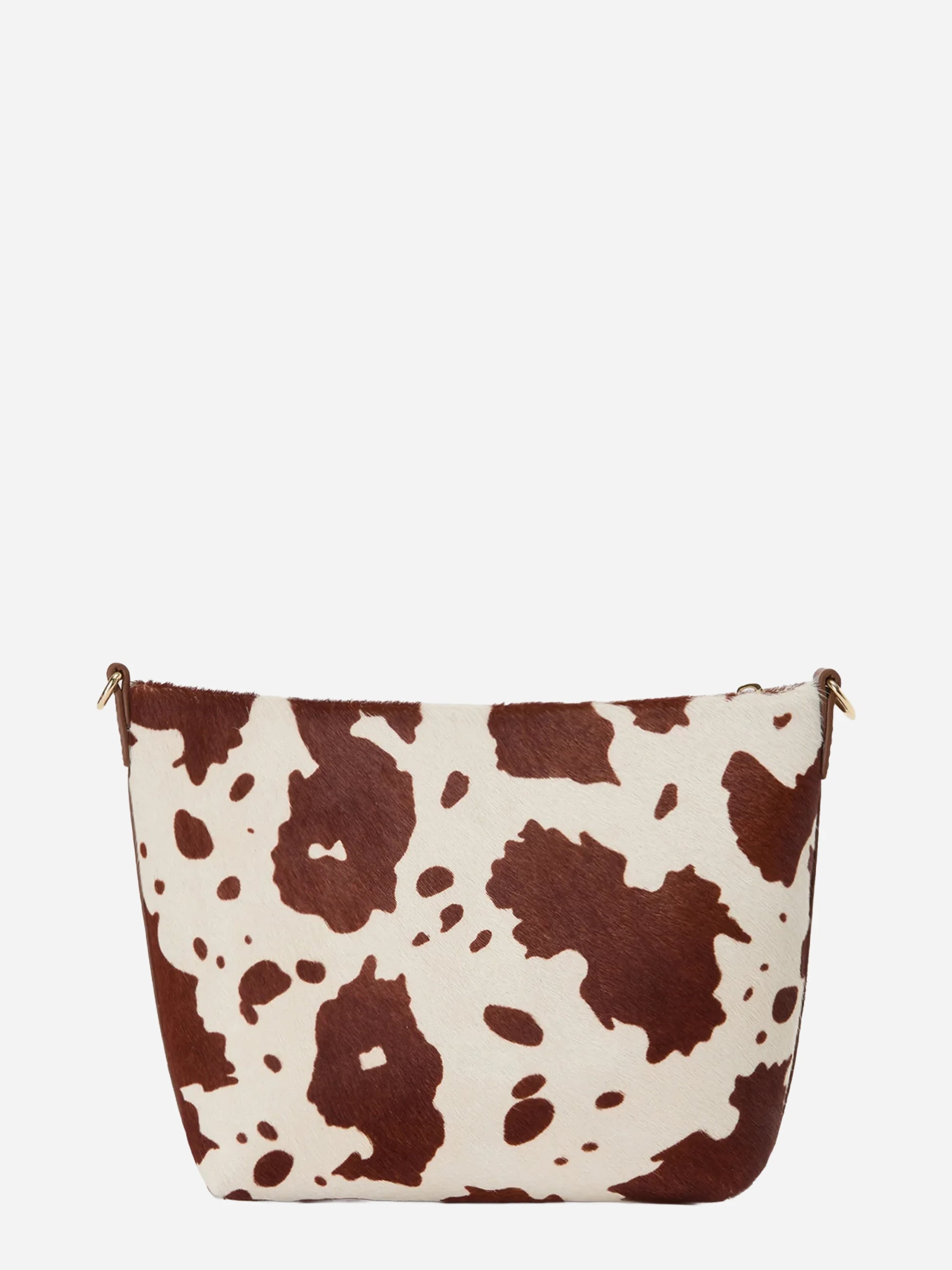 Borsa Aline in cavallino muccato con placchetta logo