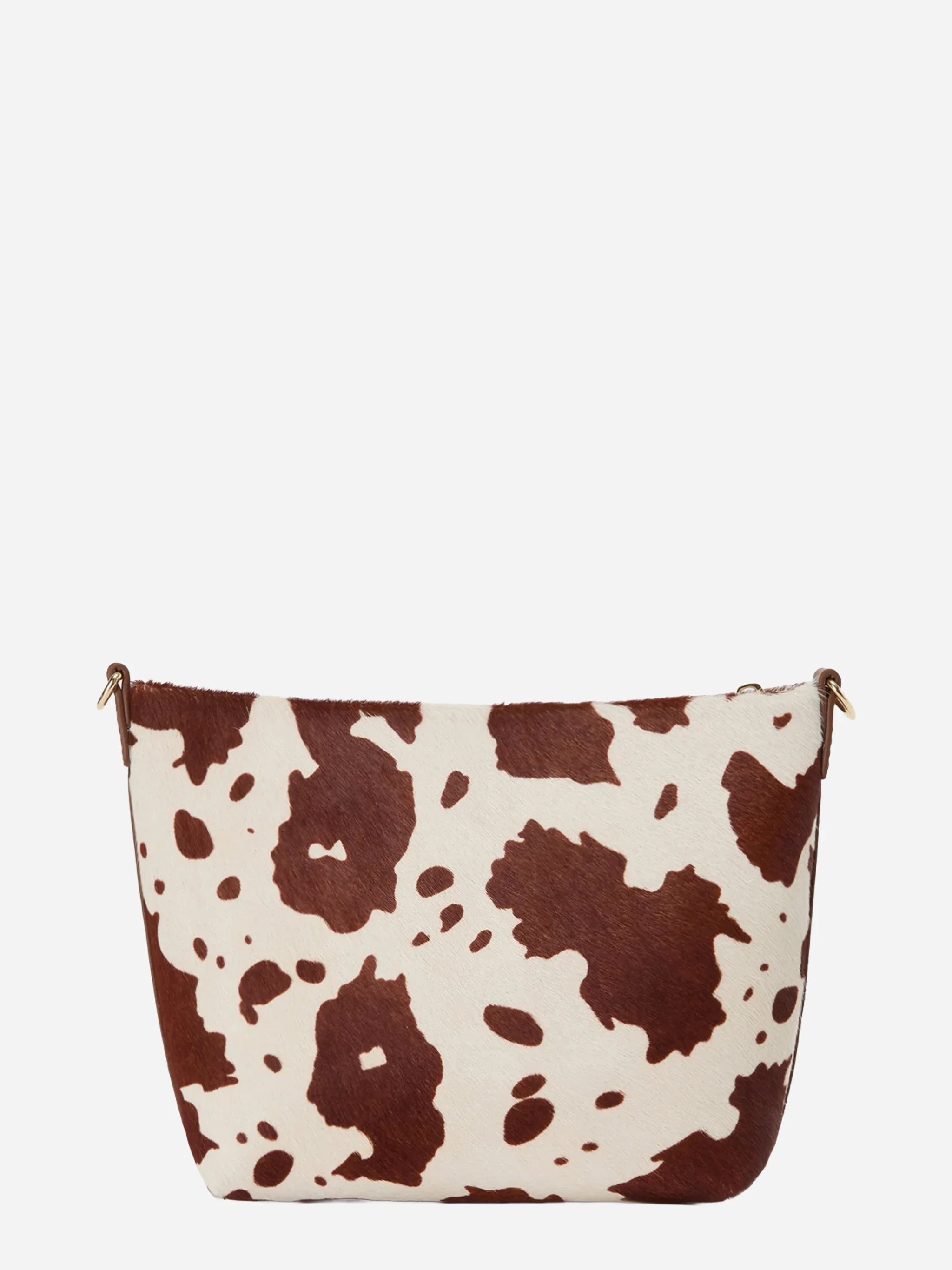 Borsa Aline in cavallino muccato con placchetta logo