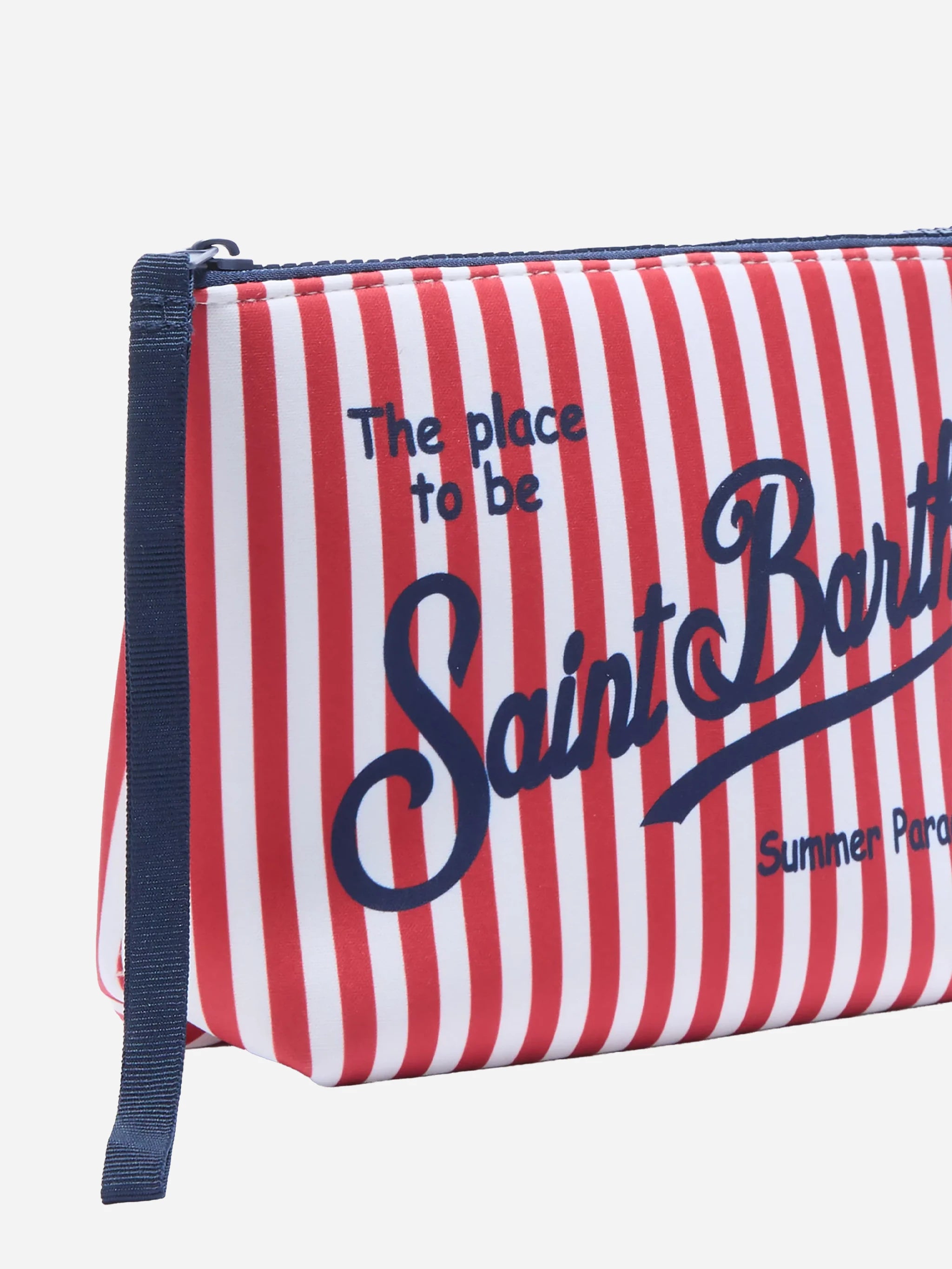 Pochette Aline in scuba a righe rosse