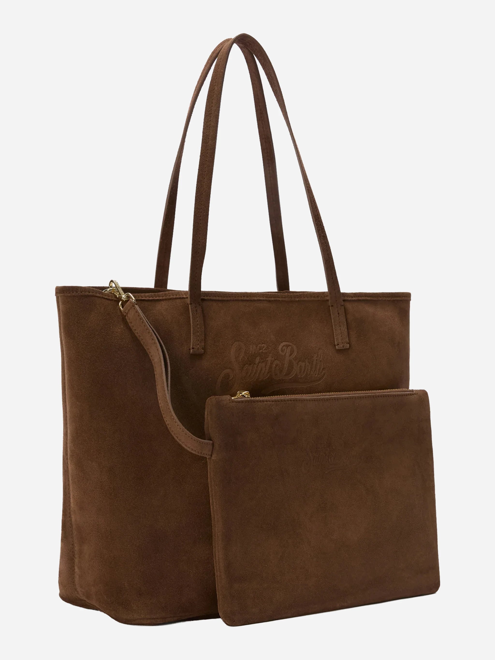 Borsa City regular in camoscio marrone