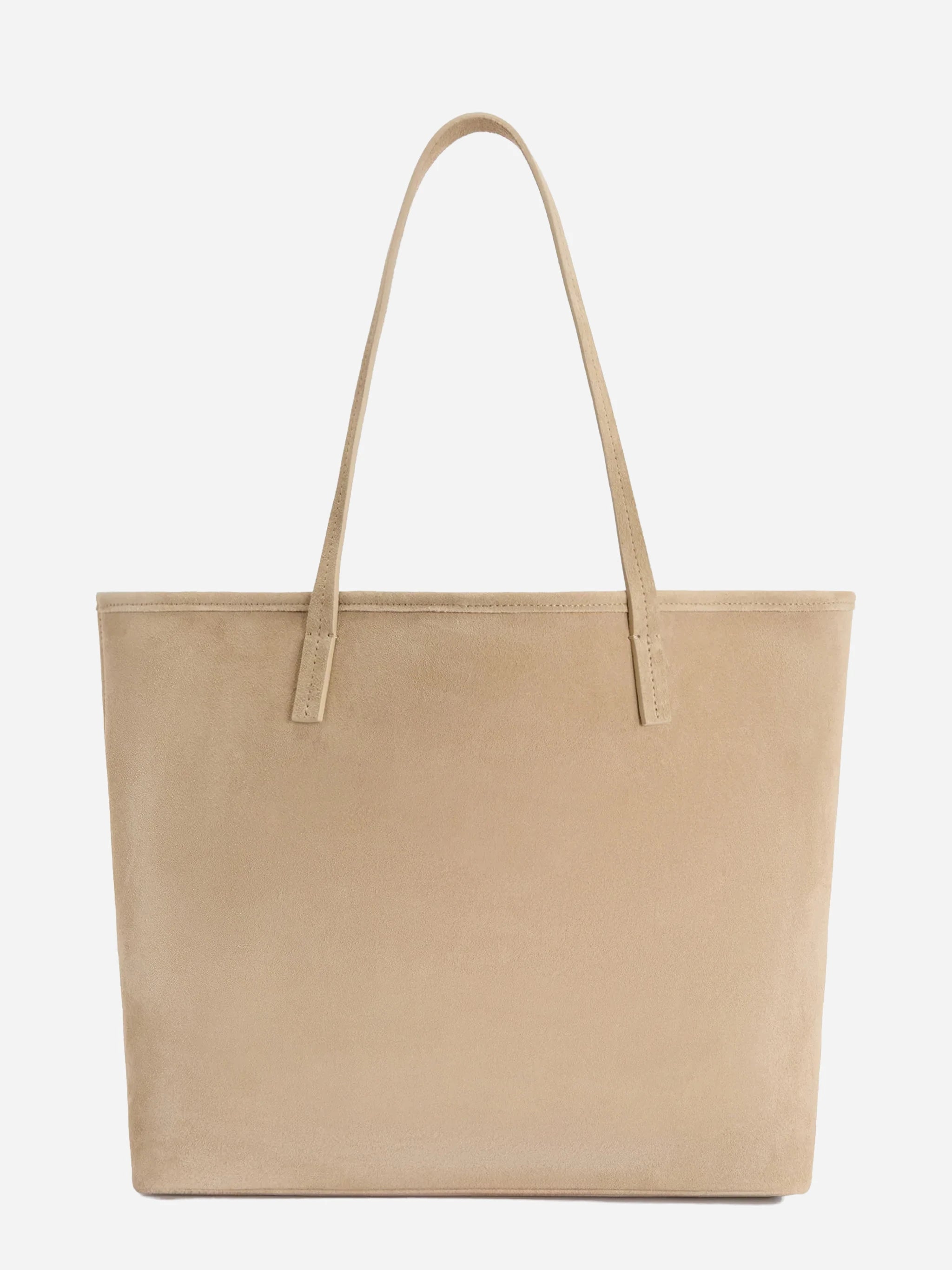 Borsa City regular in camoscio beige