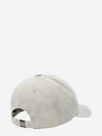 Cappellino Davis con visiera in cotone beige con logo ricamato
