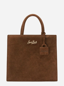 Borsa in suede marrone shop midi
