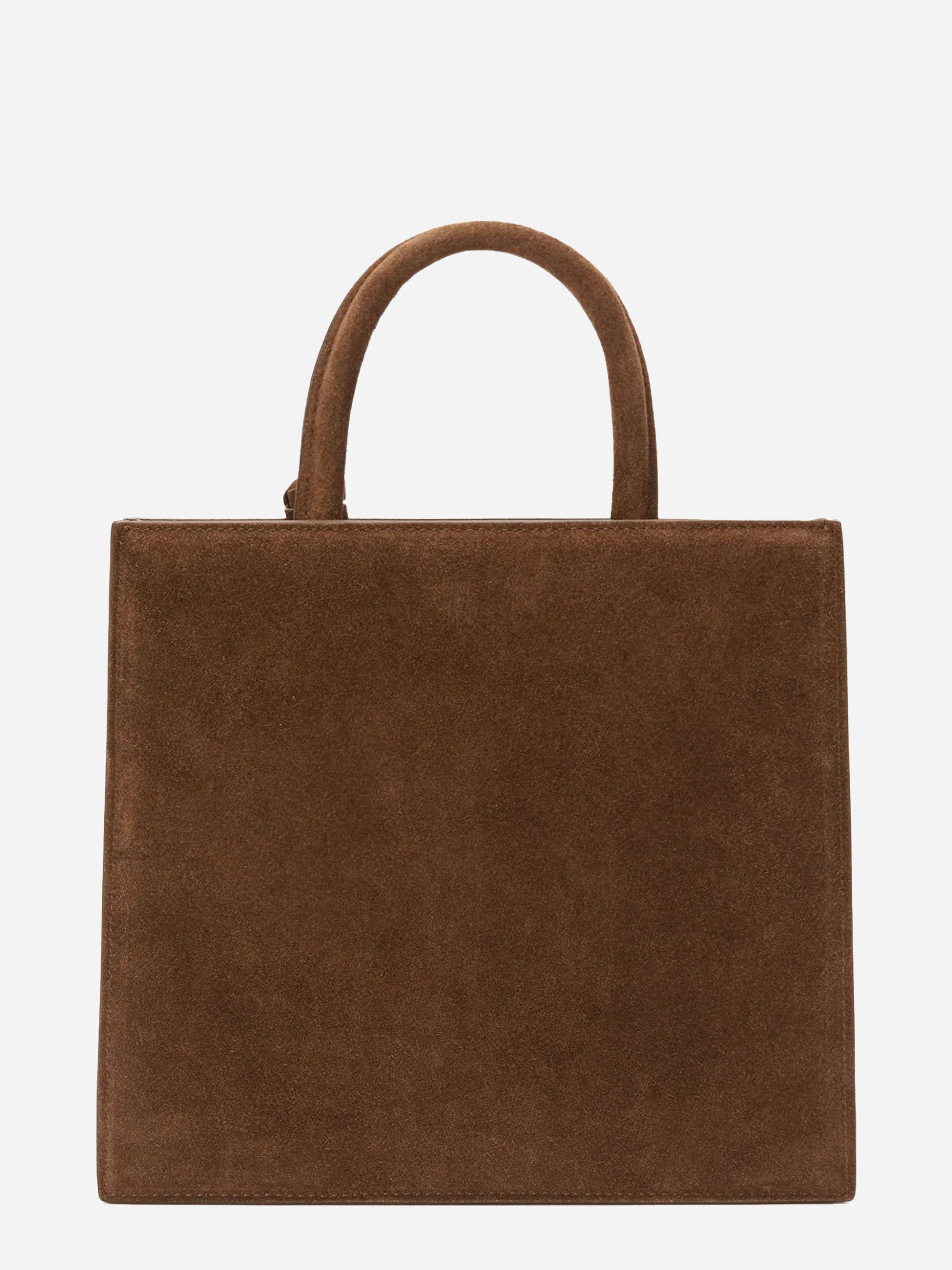 Borsa in suede marrone shop midi