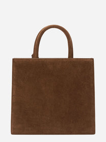 Borsa in suede marrone shop midi