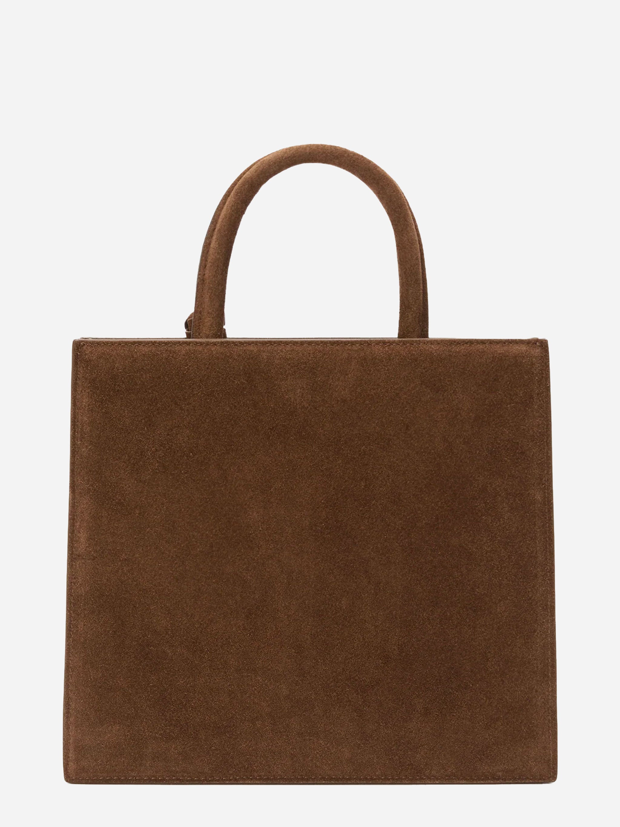 Borsa in suede marrone shop midi