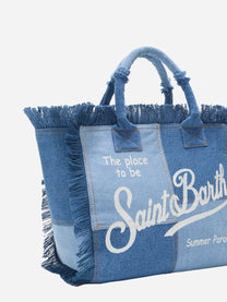 Borsa Vanity regular in denim patchwork