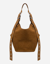 Borsa Big hobo in crosta beige