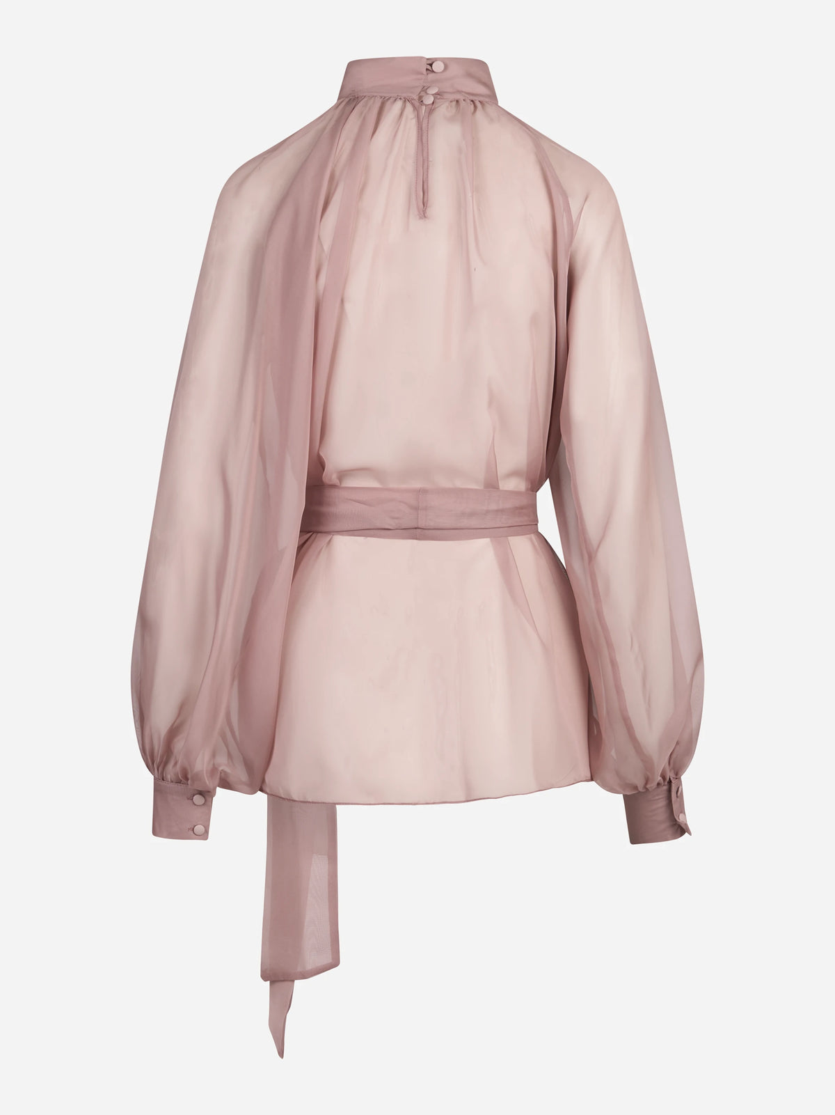 Camicia rosa con cintura - vista posteriore