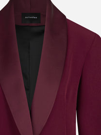 Blazer con revers sciallato bordeaux - dettaglio del prodotto