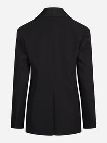 Blazer con revers sciallato nero - vista posteriore